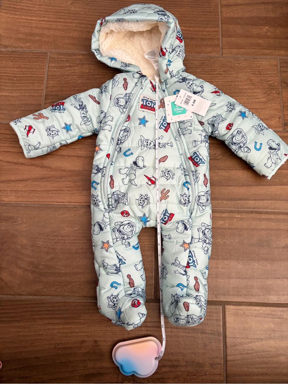 BRAND NEW Toy Story Light Blue Hooded Infant One-Piece Snowsuit